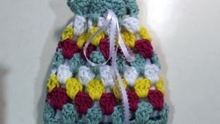 How to Crochet sachet  pouch [upl. by Ardnoik]