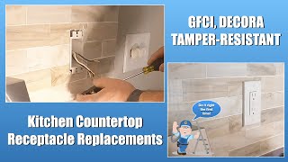 Replacing Receptacles on a Kitchen Countertop the right way GFCI kitchencountertop receptacles [upl. by Alleyn]