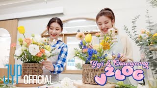 ITZY V2LOG  Hello 2022 YEJI amp CHAERYEONG 령지곤지꽃꽃이💐원데이클래스꽃바구니힐링데이트 [upl. by Harrus]