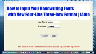 How to Input Your Handwriting Fonts with New FourLine ThreeRow Format  iAuto [upl. by Arima]