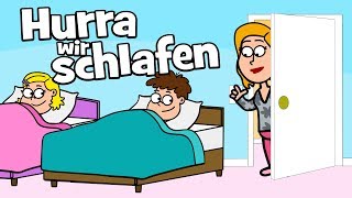 ♪ ♪ Kinderlied Schlaflied  Hurra wir schlafen  Hurra Kinderlieder [upl. by Torey]