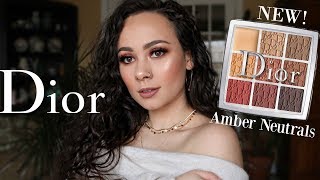 NEW Dior Amber Neutrals Backstage Eye Palette  Review Swatches amp Tutorial [upl. by Leraj]