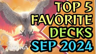 TOP 5 FAVORITE DECKS FROM SEPTEMBER 2024  MTG Arena  Standard  Duskmourn [upl. by Leander]