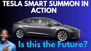 TESLA Actually Smart Summon in Action UK The Future of Driving UK approved [upl. by Anpas]