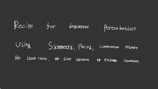 perturbation theorem recipe for degenerate perturbation thm with commutation relation [upl. by Lehcir760]