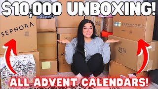 WORTH OVER 10000  Huge Advent Calendar Sneak Peak Unboxing [upl. by Ahsenroc36]