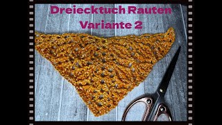 Schlichtes DREIECKSTUCH Rauten  Variante 2 [upl. by Anirbaz]