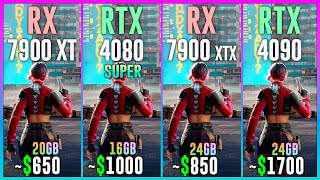 RX 7900 XT vs RTX 4080 SUPER vs RX 7900 XTX vs RTX 4090  Tested in 25 Games [upl. by Atiniuq]