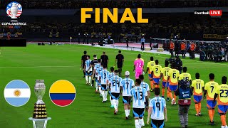 Argentina vs Colombia  FINAL Copa America 2024  Full Match All Goals  Realistic PES Gameplay [upl. by Gaulin967]