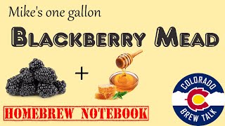 Mikes 1 Gallon Blackberry Mead Recipe and Tasting [upl. by Irrac]