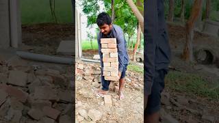 Man Picking Many BricksOn Hand Amazing Stuntshortsbricks [upl. by Goodhen]