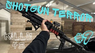 Shotgun Terror 9 at Area 077 Airsoft Shotgun gameplay with HPA TM M870Best Airsoft Shotgun CQB [upl. by Chase903]