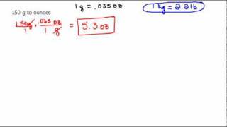 Converting Grams to Ounces 75 [upl. by Luckett]