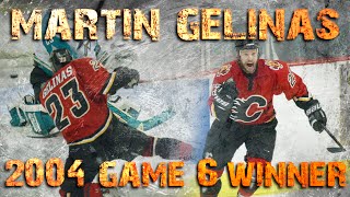 2004 Playoffs  Martin Gelinas elimination goal in Game 6 vs San Jose [upl. by Aw29]