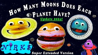 How Many Moons Does Each Planet Have 2024 Update  Meet the Moons Super Extended Space Song  Nirks [upl. by Redman]