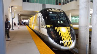 Brightline train orlando to Miami Florida miami [upl. by Leuneb]