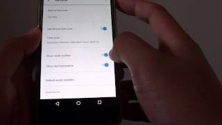 Google Nexus 5 How to Show  Hide Calendar Week Number [upl. by Aneetsirk]