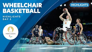 🏀 Wheelchair Basketball Highlights  Day 5  Paris 2024 Paralympic Games [upl. by Reinhold185]