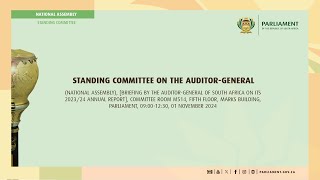 Standing Committee on the AuditorGeneral 01 November 2024 [upl. by Yenal]