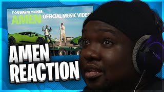 Tion Wayne Ft Nines  AMEN Official Video REACTION [upl. by Annay]