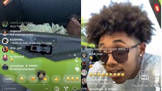 SmoothGio Flex In A Lamborghini On Ig Live [upl. by Lalaj331]