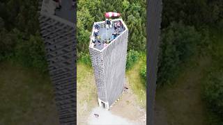 Hiking In the mountains up to this tower mountains backpacking czech [upl. by Nnyleve]