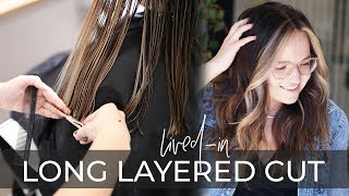 Long Layered Haircut Technique  How to Cut Livedin Layers on Long Hair easy tutorial [upl. by Clarinda]