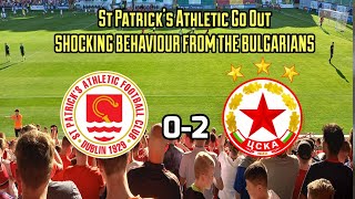 St Patricks Athletic 02 CSKA Sofia  Shocking Scenes As Sofia Provoke On Field Riot 🤬🤬🤬 [upl. by Drabeck]