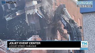 VIDEO Former Joliet Event Center demolition in Dubuque continues [upl. by Deva]