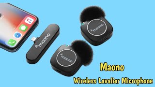 quotMaonoquot Compact Wireless Dual Lepel Microphone for iPhoneiPad [upl. by Pretrice]