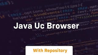 java uc browser [upl. by Nyrual]