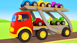 Helper cars full episodes cartoons for kids Street vehicles amp car transporter Racing cars for kids [upl. by Igal]