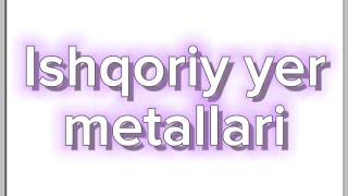 36 Ishqoriy yer metallari [upl. by Yessak]