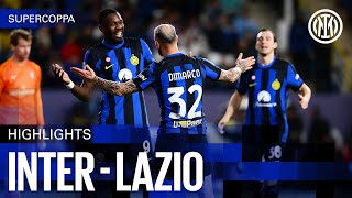 FLYING INTO THE FINAL ✈️🤩  INTER 30 LAZIO  HIGHLIGHTS SUPERCOPPA ITALIANA ⚫🔵🇬🇧 [upl. by Anuhsal]