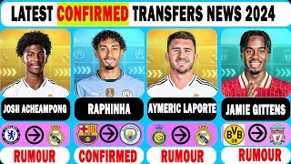 🚨THE LATEST CONFIRMED TRANSFER NEWS AND RUMOURS TRANSFERS 2024 RAPHINHA DAVIES XAVI RONALDO🔥 [upl. by Seen653]