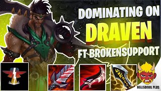 Dominating On Draven With BrokenSupport  Wild Rift HellsDevil Plus Gameplay [upl. by Delgado]