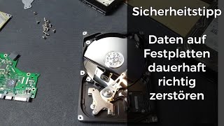 Festplatten dauerhaft richtig zerstören  How to permanently destroy hard drives make them unusable [upl. by Supen]