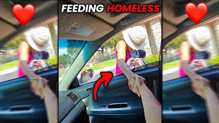 Feeding Homeless 107 degree HEAT 🥹❤️ [upl. by Eedyak]