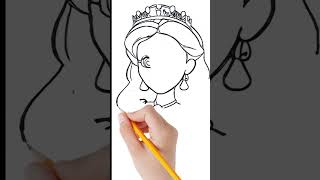 Disney Princess drawing Drawing for kids Easy Drawing Princess [upl. by Neri]