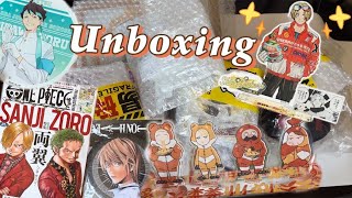 Unboxing Anime Merchgoods One Piece AOT Death Note 谷子开箱 [upl. by Blayne]