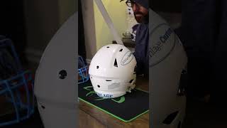 Building a Helmet for Schlage Custom sportsequipment footballequipment helmet [upl. by Karlee]