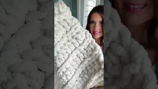 Crochet a Jumbo chunky blanket bernatblanketbig crochet crochetblanket [upl. by Acissey]