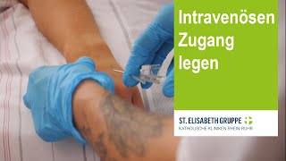 Einen intravenösen Zugang legen  Einblick in die Pflegeausbildung der St Elisabeth Gruppe [upl. by Aba]