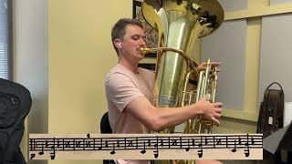 Tuba Excerpt  Joyces 71st New York Regiment March [upl. by Ettenan]