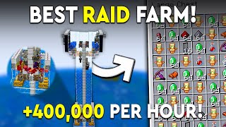 Minecraft NEW Raid Farm Tutorial  BEST  400000 PHR [upl. by Thema]