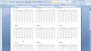 como hacer un calendario en Word 2007 [upl. by Ayarahs404]