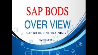 SAP BUSINESS OBJECTS DATA SERVERIES BODS 42 Training [upl. by Yticilef]