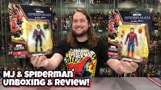 MJ amp Spiderman No Way Home Marvel Legends Unboxing amp Review [upl. by Eynenihc]