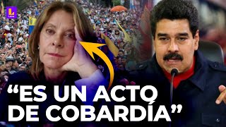 MARTA LUCÍA RAMÍREZ SE PRONUNCIA MADURO IMPIDE INGRESO DE EXPRESIDENTES A VENEZUELA [upl. by Joon]