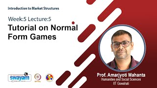 Lec 21 Tutorial on Normal Form Games [upl. by Ab89]